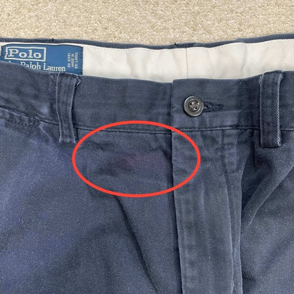 Polo Ralph Lauren Preston Pant Mens 36x30 Navy Blue Chino Cotton Straight Cotton - Picture 4 of 8